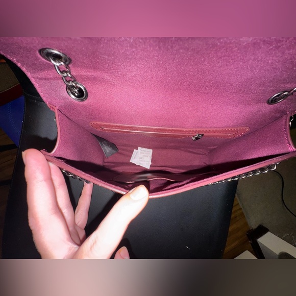 Badgley Mischka Metal Fringe Tassel Bag Purse Silver Chain Crossbody NWT - Picture 8 of 13